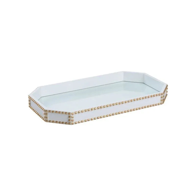 Chic Studded Wooden Tray - LOOMLAN - Chelsea House - Trays