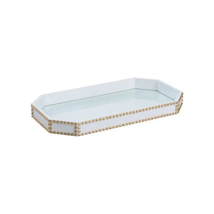 Chic Studded Wooden Tray - LOOMLAN - Chelsea House - Trays