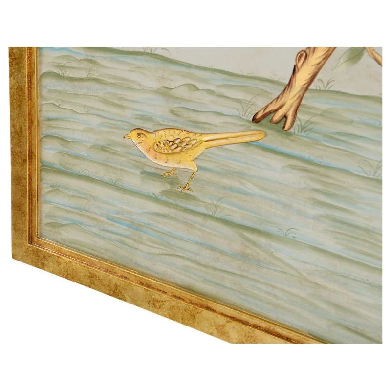 Chinese Hand Painted Wooden Panel (PR)-Framed Wall Art-Chelsea House-LOOMLAN