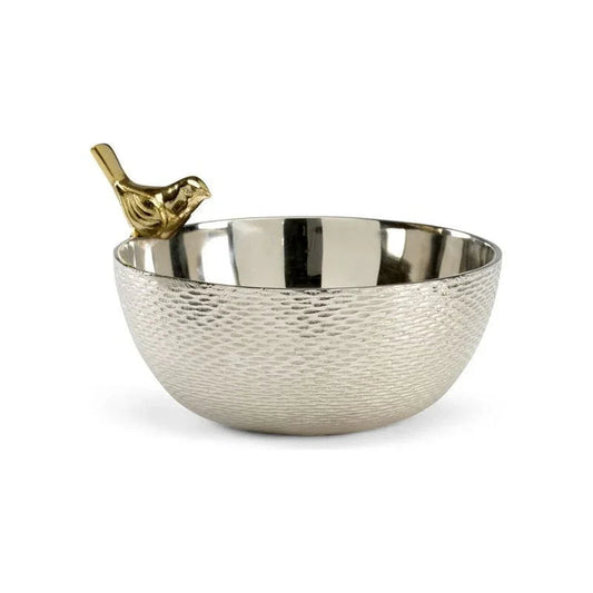 Chirp Polished Nickel Round Bowl - LOOMLAN - Wildwood - Boxes & Bowls
