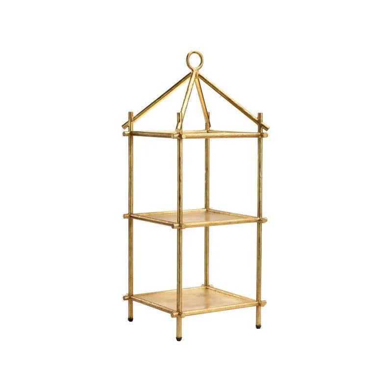 Chiseled Iron Framed Three - Tiered Tray - LOOMLAN - Chelsea House - Trays