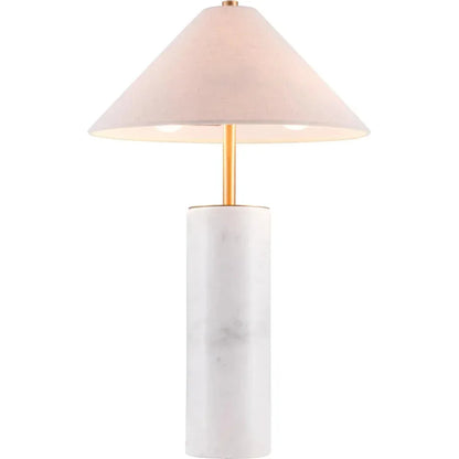 Ciara Table Lamp Beige & White - LOOMLAN - Zuo Modern - Table Lamps