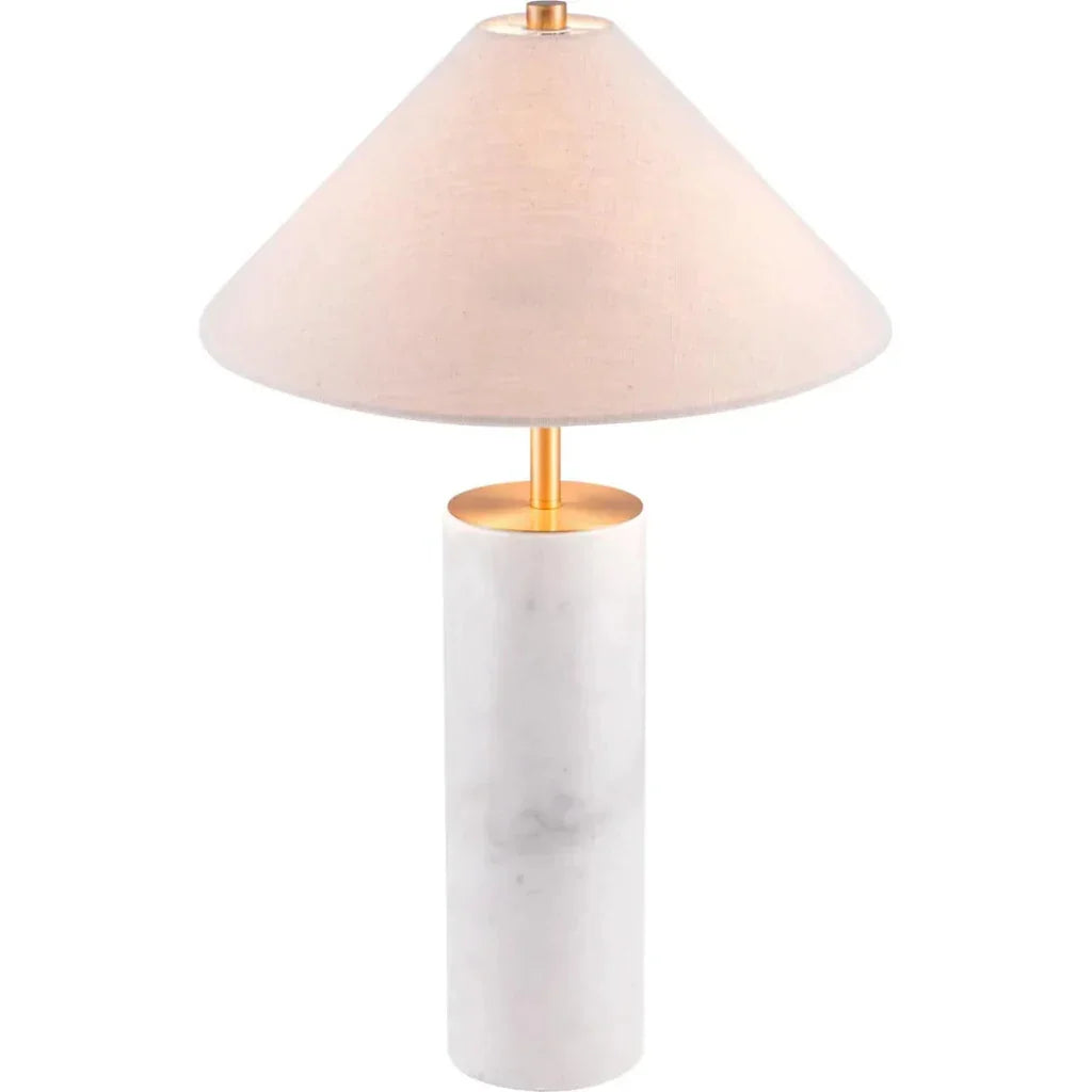 Ciara Table Lamp Beige & White - LOOMLAN - Zuo Modern - Table Lamps