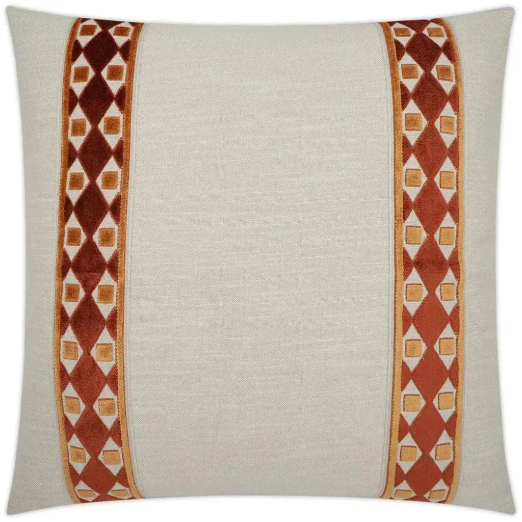 Cirque Apricot Band Orange Copper Large Throw Pillow - LOOMLAN - D.V. Kap - Throw Pillows