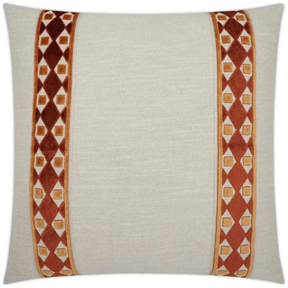 Cirque Apricot Band Orange Copper Large Throw Pillow - LOOMLAN - D.V. Kap - Throw Pillows
