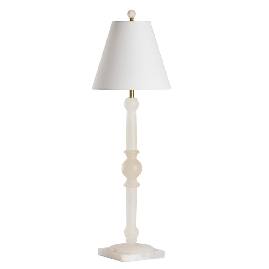 City Lights White Alabaster Table Lamp