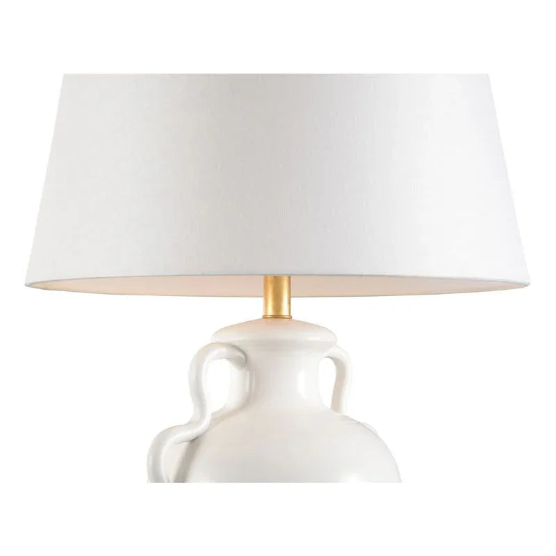 Claire Ceramic Gold Leaf Base Table Lamp - LOOMLAN - Wildwood - Table Lamps