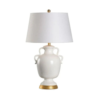 Claire Ceramic Gold Leaf Base Table Lamp - LOOMLAN - Wildwood - Table Lamps