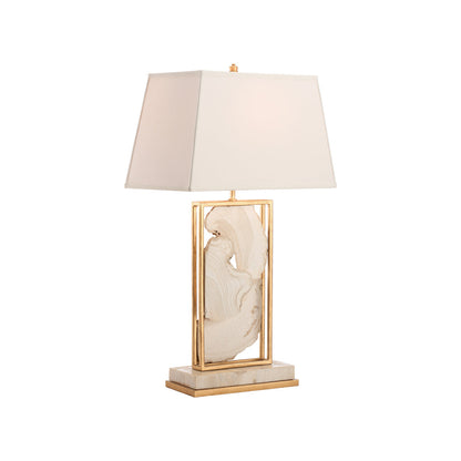 Clam Shell White Table Lamp