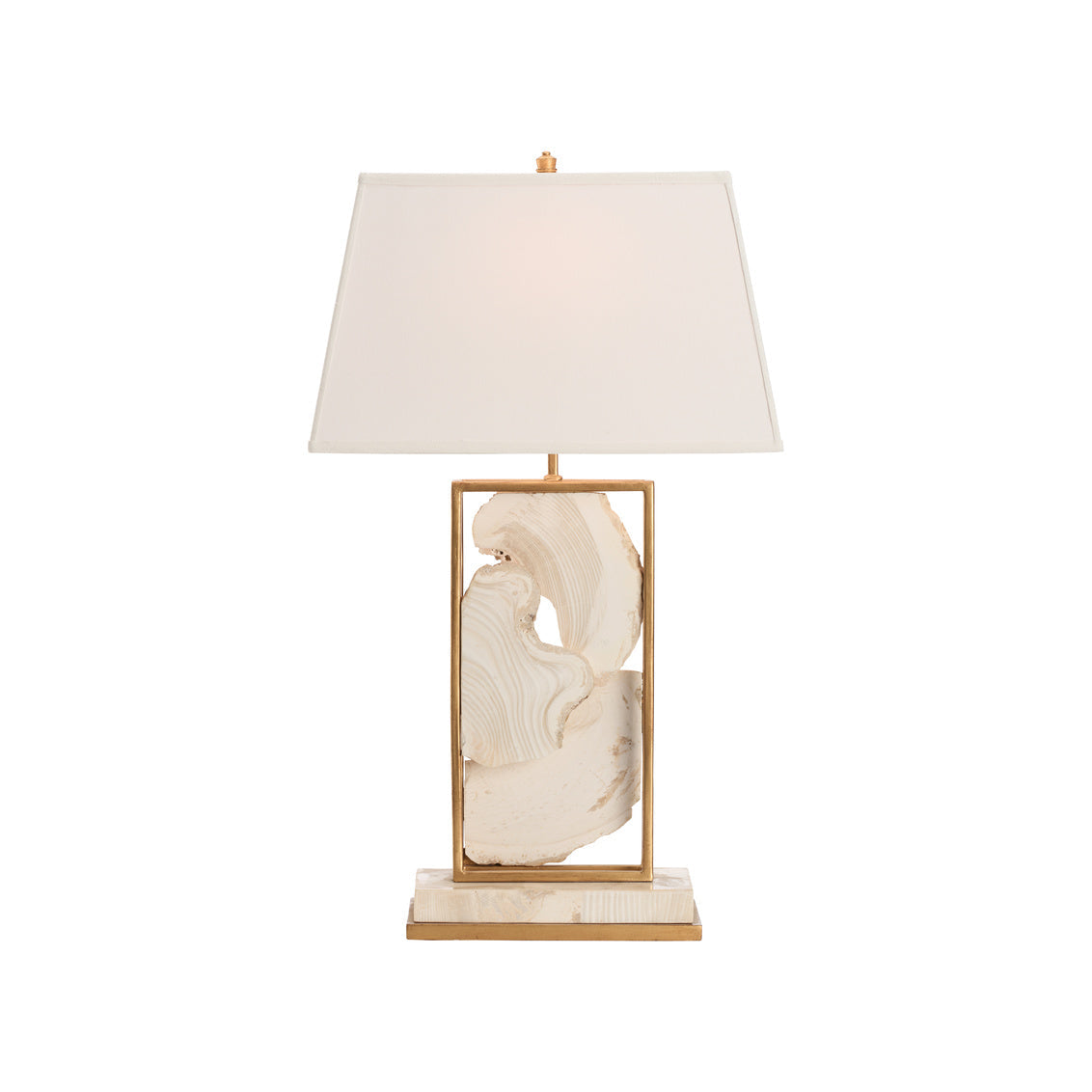 Clam Shell White Table Lamp