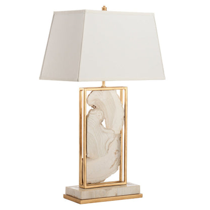 Clam Shell White Table Lamp