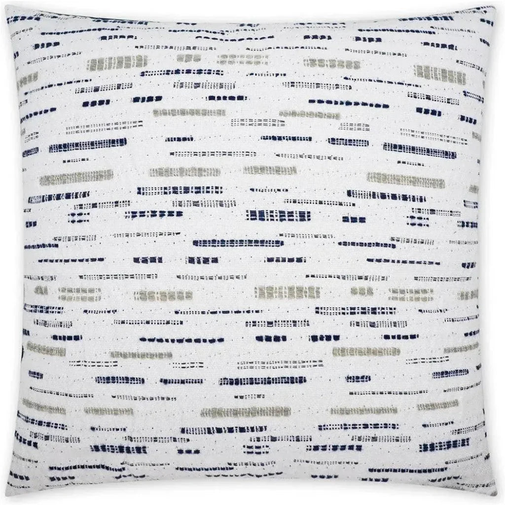 Clarity Stripes White Navy Large Throw Pillow Insert - LOOMLAN - D.V. Kap - Throw Pillows