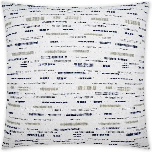 Clarity Stripes White Navy Large Throw Pillow Insert - LOOMLAN - D.V. Kap - Throw Pillows