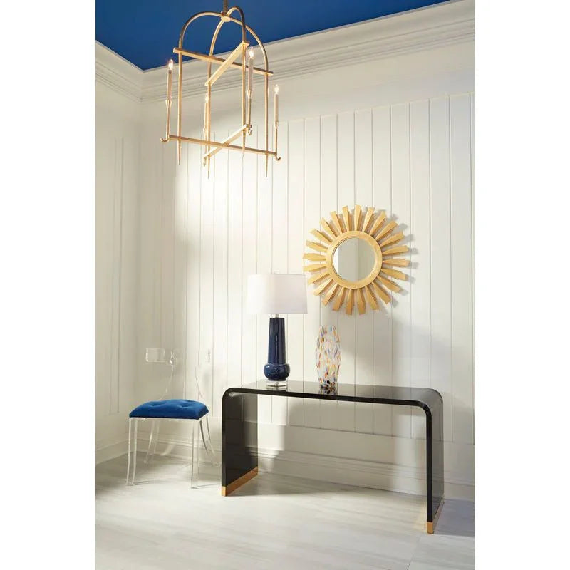 Classic Blue Glazed Ceramic Table Lamp - LOOMLAN - Wildwood - Table Lamps