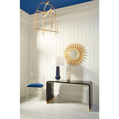 Classic Blue Glazed Ceramic Table Lamp - LOOMLAN - Wildwood - Table Lamps