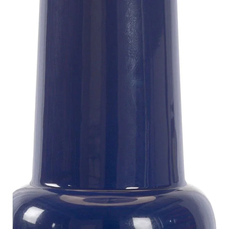 Classic Blue Glazed Ceramic Table Lamp - LOOMLAN - Wildwood - Table Lamps