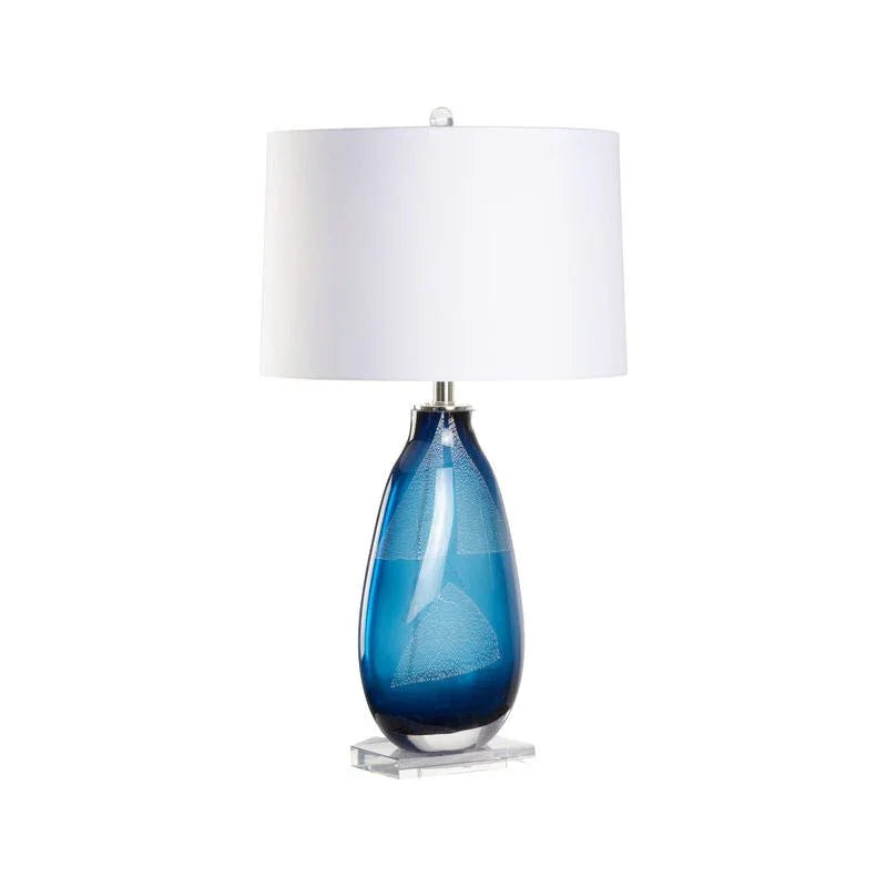 Clauseen Blue Glass Table Lamp - LOOMLAN - Wildwood - Table Lamps