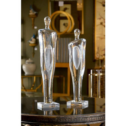 Clear Glass Made Silhouette Figure - LOOMLAN - Chelsea House - Statues & Sculptures