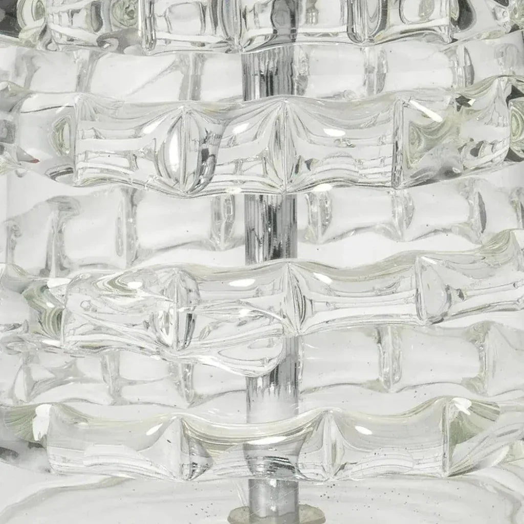 Clear Textured Glass Tall Ribbon Table Lamp - LOOMLAN - Jamie Young - Table Lamps