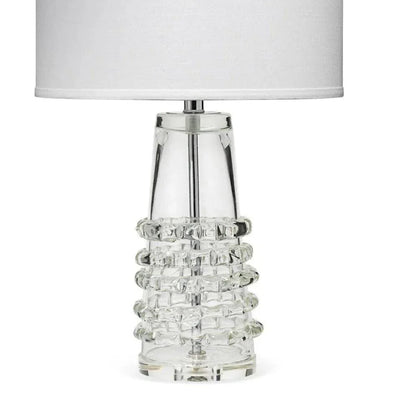 Clear Textured Glass Tall Ribbon Table Lamp - LOOMLAN - Jamie Young - Table Lamps