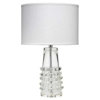 Clear Textured Glass Tall Ribbon Table Lamp - LOOMLAN - Jamie Young - Table Lamps