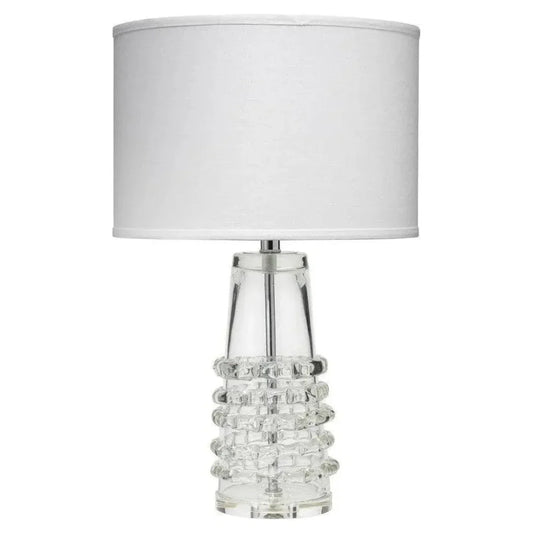 Clear Textured Glass Tall Ribbon Table Lamp - LOOMLAN - Jamie Young - Table Lamps