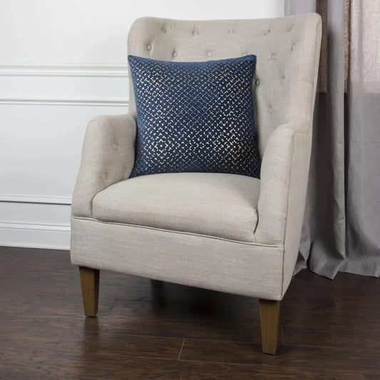 Clide Gold & Blue Throw Pillow Down Insert - LOOMLAN - LOOMLAN - Throw Pillows