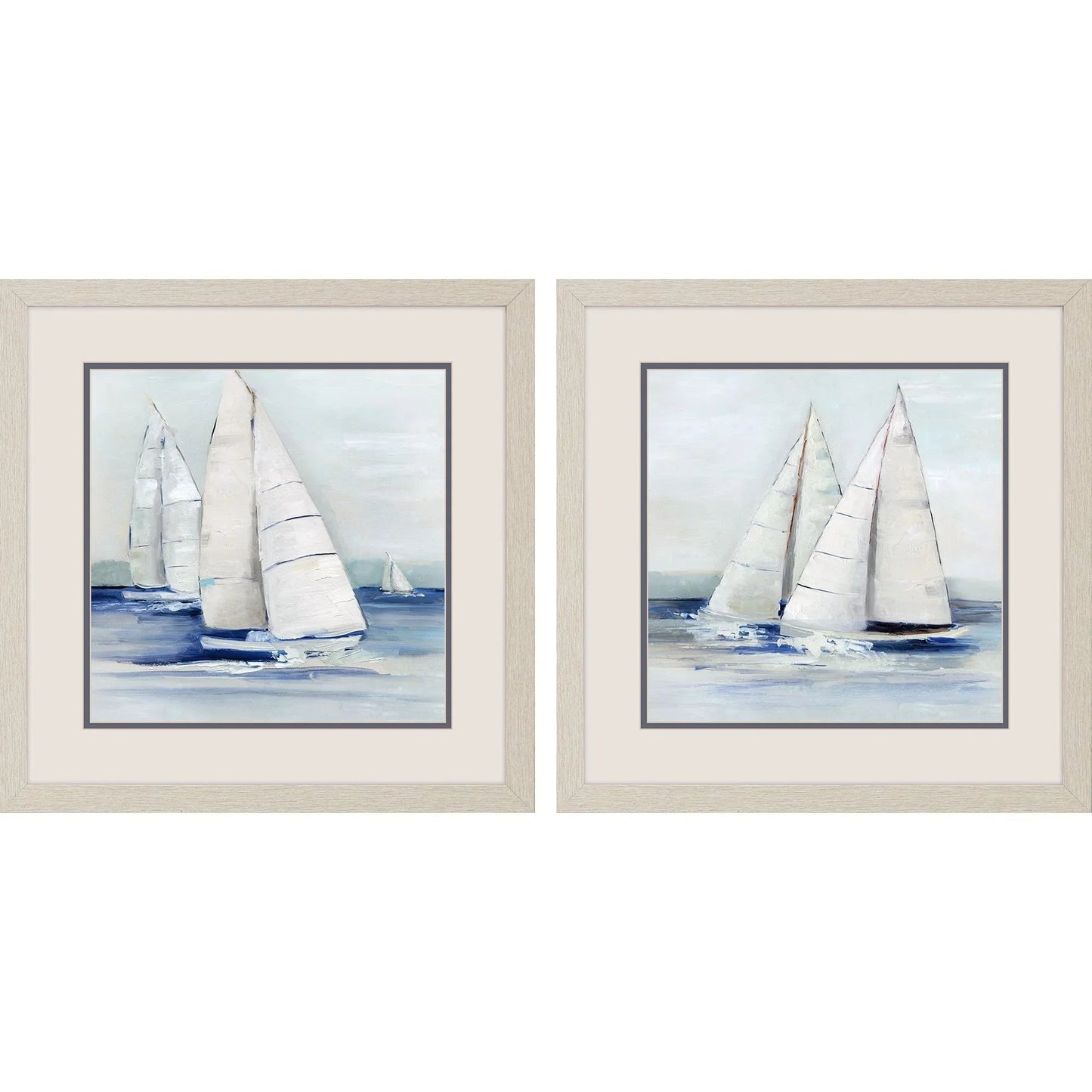 Close Sail Blue Canvas Art 2PC