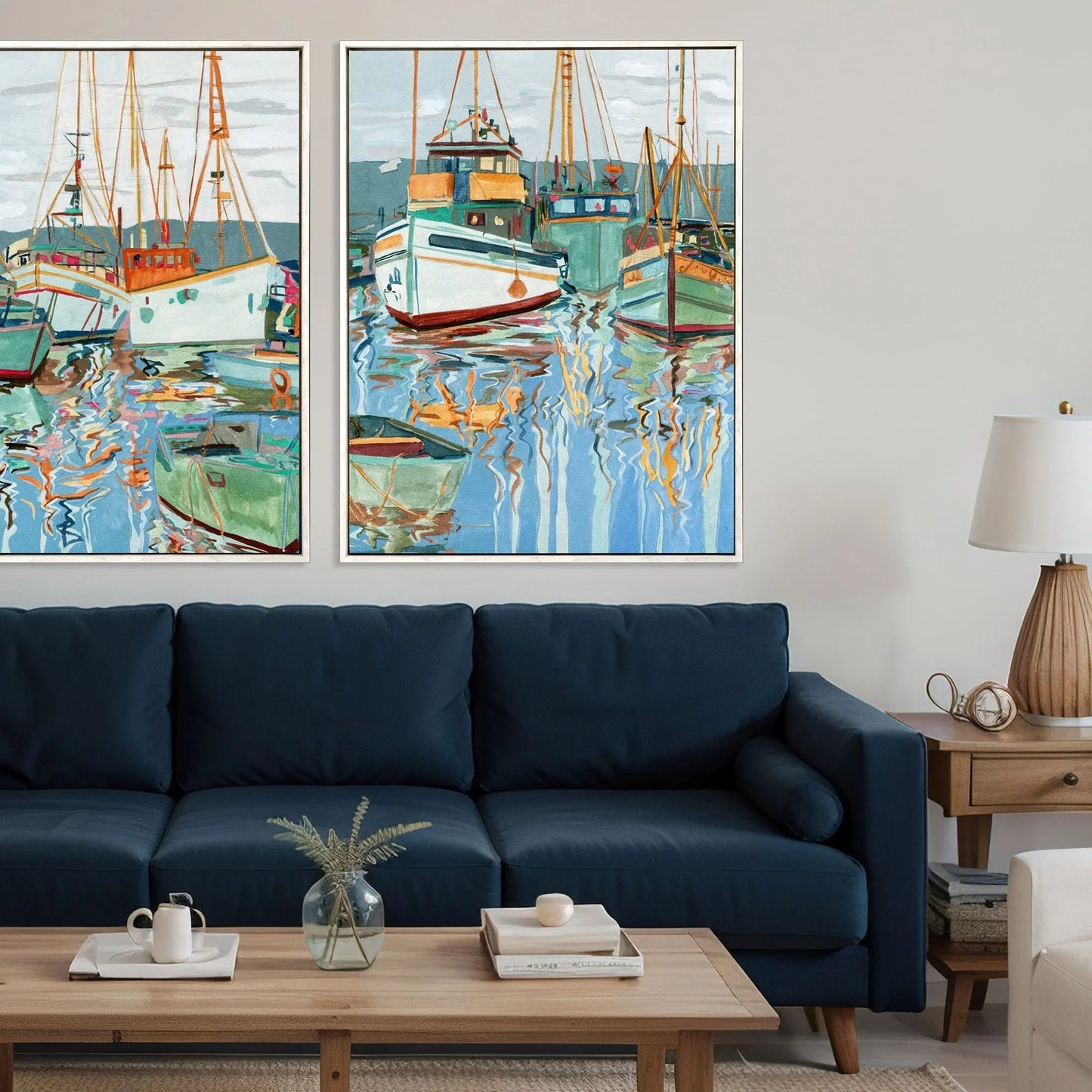 Close to Shore Blue Canvas Art