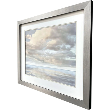 Cloudscape Brushed Silver Frame Canvas Art