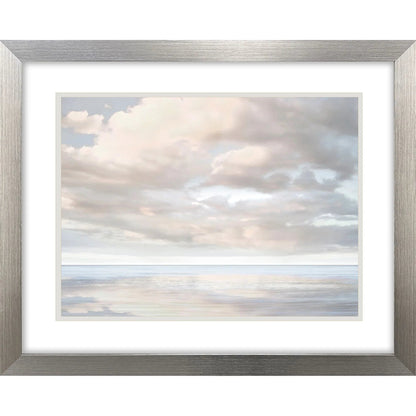 Cloudscape Brushed Silver Frame Canvas Art