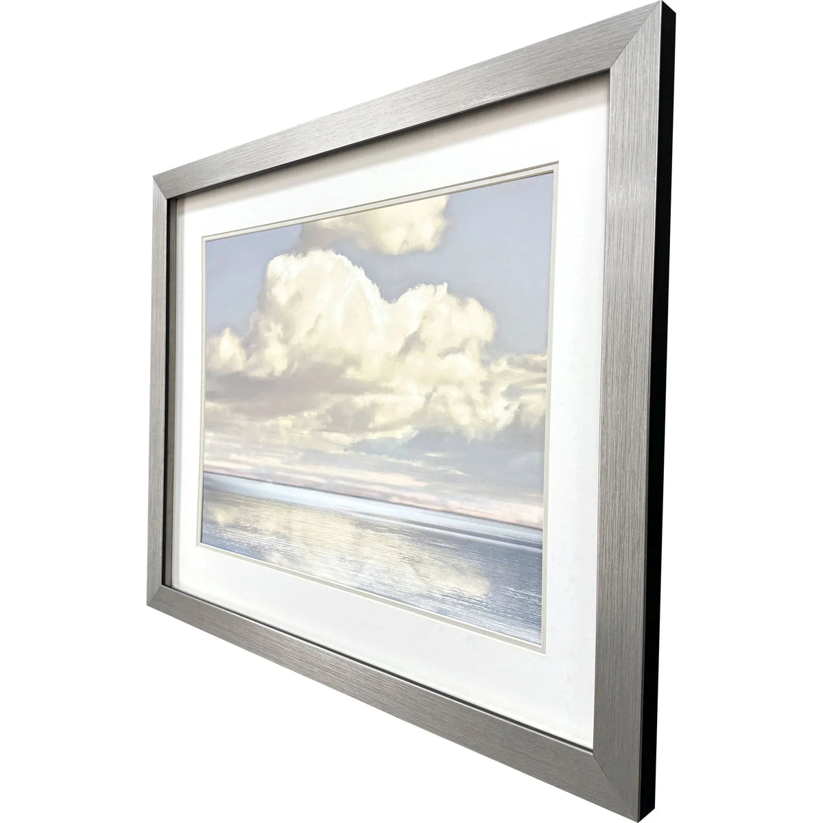 Cloudscape Brushed Silver Framed Wall Art -- view 7