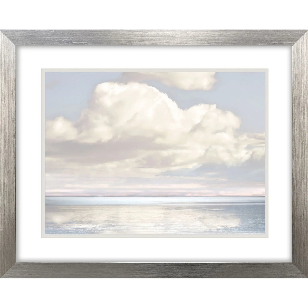 Cloudscape Brushed Silver Framed Wall Art -- view 5