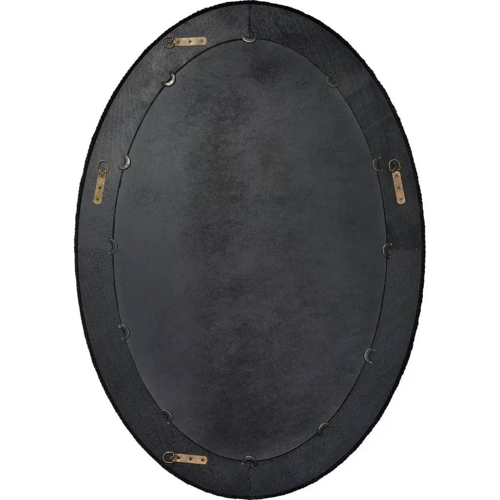 Club Cotton Rope Braided Oval Wall Mirror - LOOMLAN - Jamie Young - Wall Mirrors