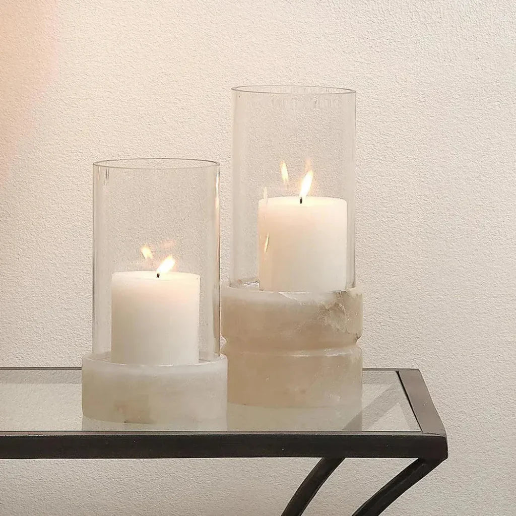 Charlotte Stacked Hurricane Candle Holder