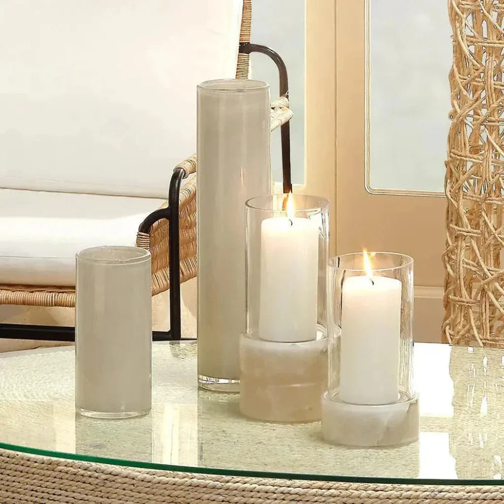 Charlotte Stacked Hurricane Candle Holder