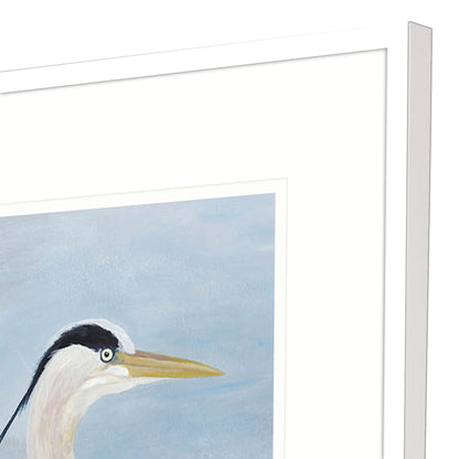 Coastal Calm Wood Frame Blue Canvas Art