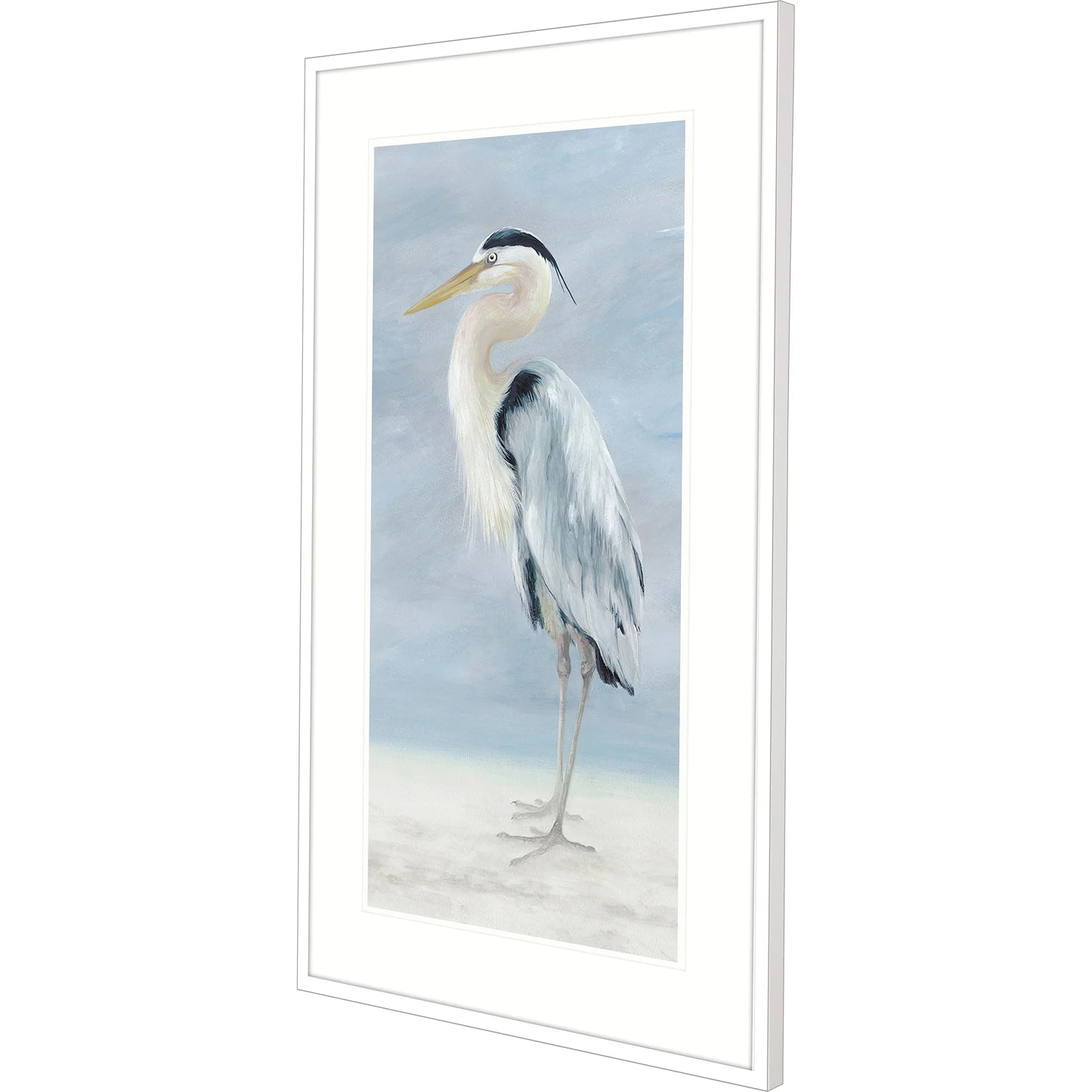 Coastal Calm Wood Frame Blue Canvas Art