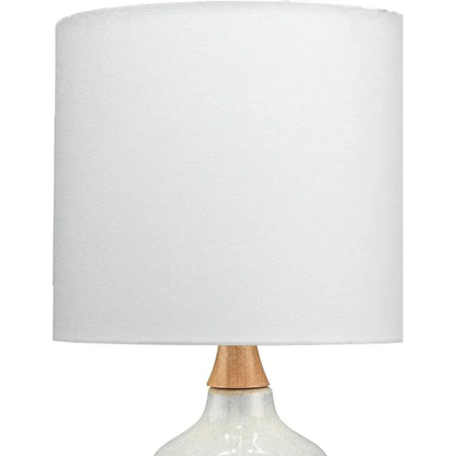 Coastal Cream Ceramic Rubber Wood Alice Table Lamp - LOOMLAN - Jamie Young - Table Lamps