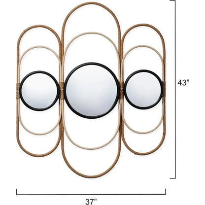 Coastal Natural Jute Rope Milo Decorative Wall Mirror - LOOMLAN - Jamie Young - Wall Mirrors