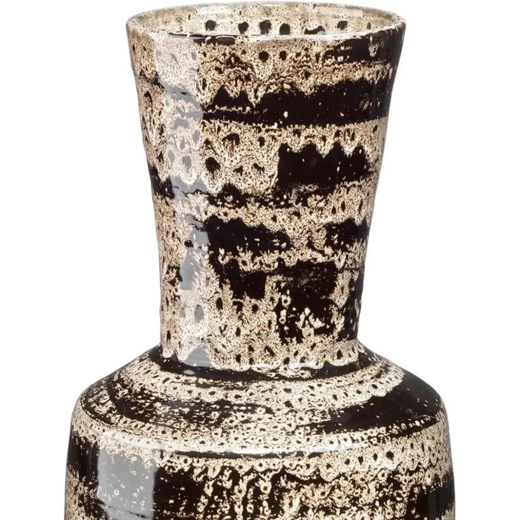 Coastal Style Beige Ceramic Jones Vase - LOOMLAN - Jamie Young - Vases & Jars