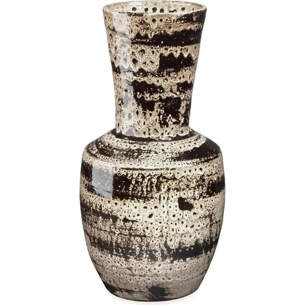 Coastal Style Beige Ceramic Jones Vase - LOOMLAN - Jamie Young - Vases & Jars