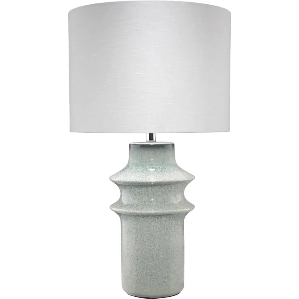 Coastal Style Blue Ceramic Cymbals Table Lamp - LOOMLAN - Jamie Young - Table Lamps