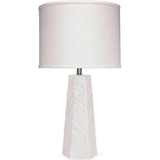 Coastal Style Cream Ceramic High Rise Table Lamp - LOOMLAN - Jamie Young - Table Lamps
