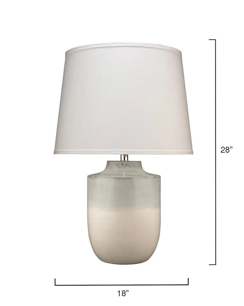 Coastal Style Cream Ceramic Lagoon Table Lamp - LOOMLAN - Jamie Young - Table Lamps