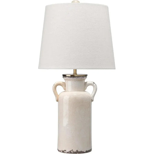 Coastal Style Cream Ceramic Piper Ceramic Table Lamp - LOOMLAN - Jamie Young - Table Lamps