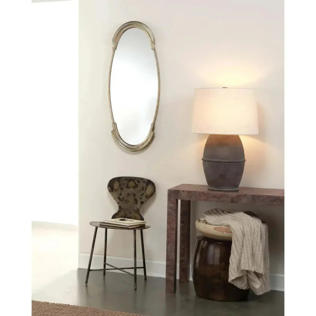 Coastal Style Dark Grey Ceramic Antiquity Table Lamp - LOOMLAN - Jamie Young - Table Lamps