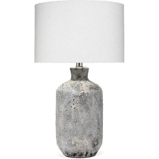 Coastal Style Grey Ceramic Blaire Table Lamp - LOOMLAN - Jamie Young - Table Lamps