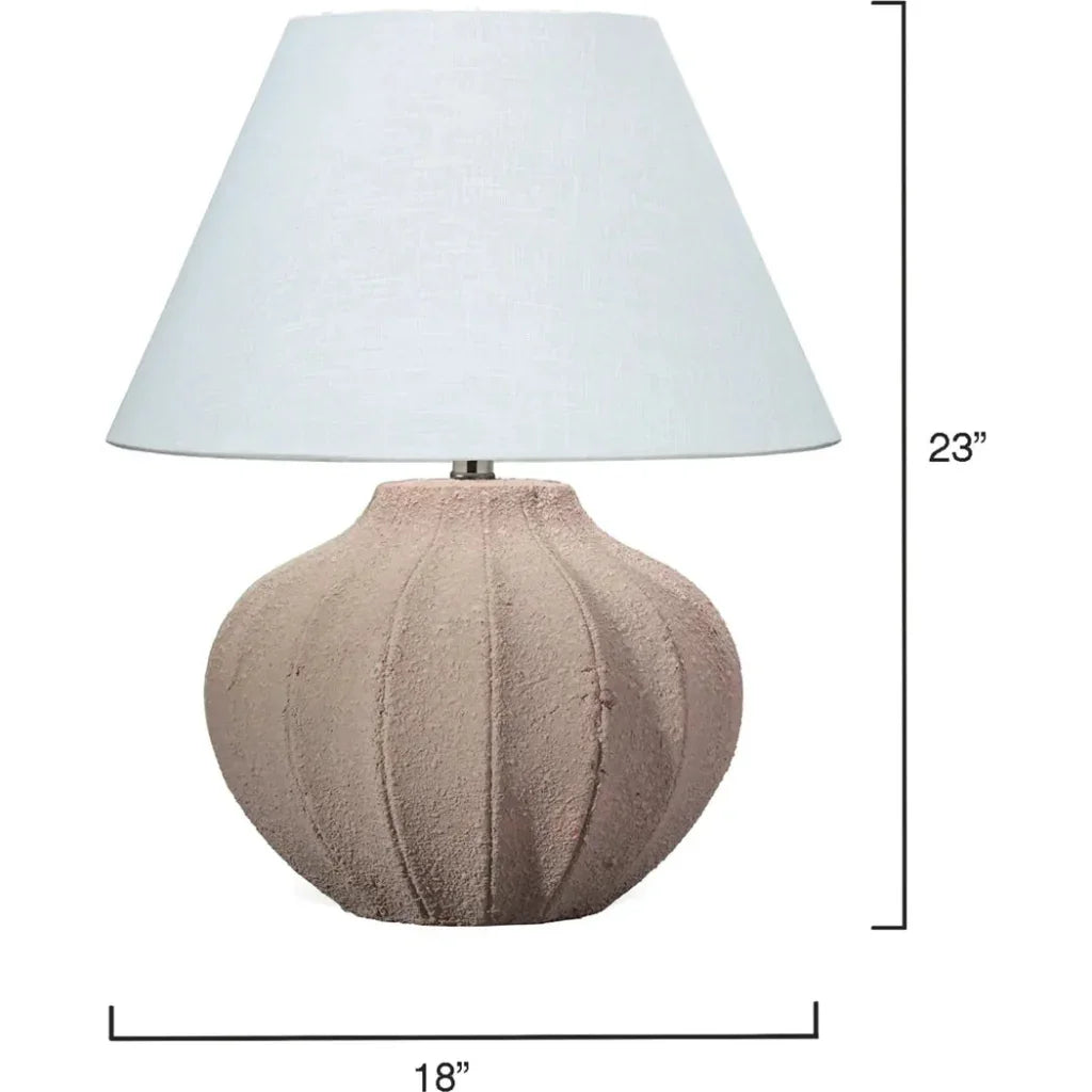 Coastal Style Grey Ceramic Clamshell Table Lamp - LOOMLAN - Jamie Young - Table Lamps