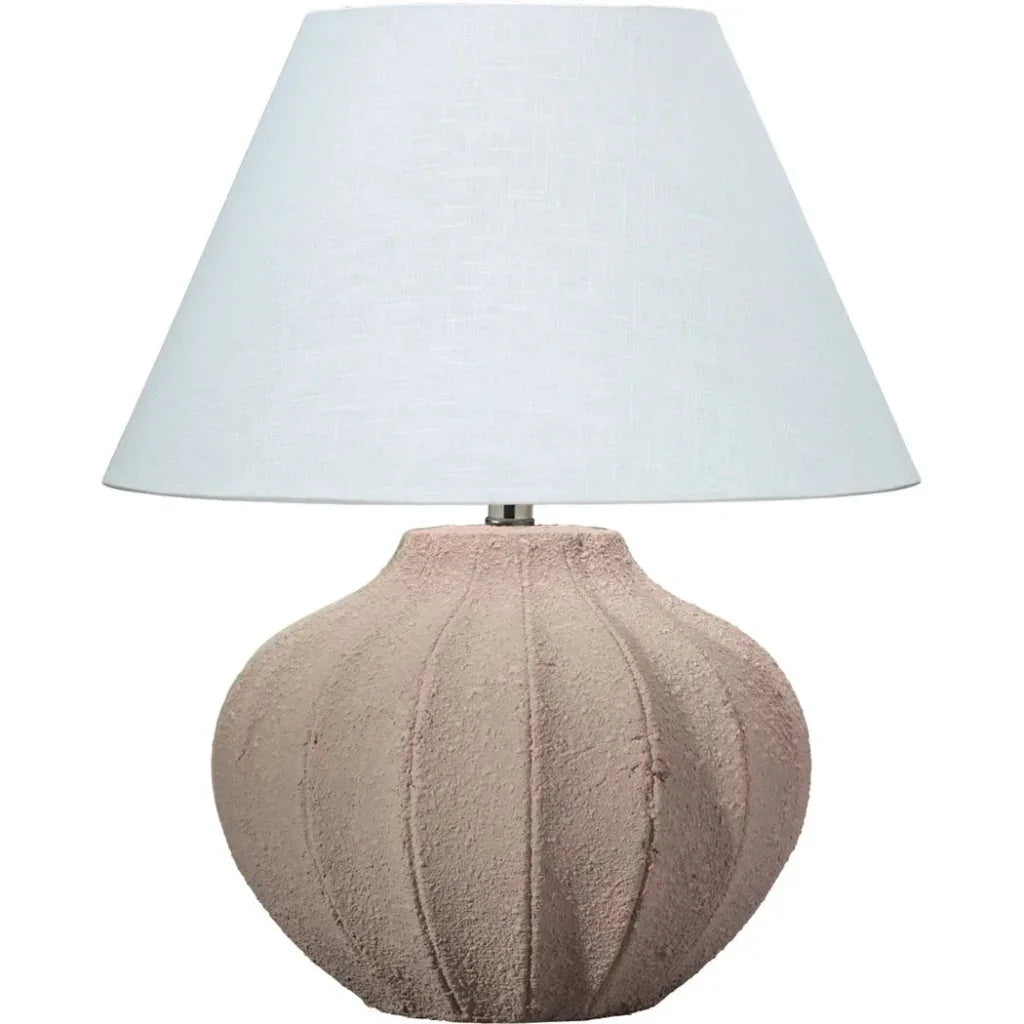 Coastal Style Grey Ceramic Clamshell Table Lamp - LOOMLAN - Jamie Young - Table Lamps